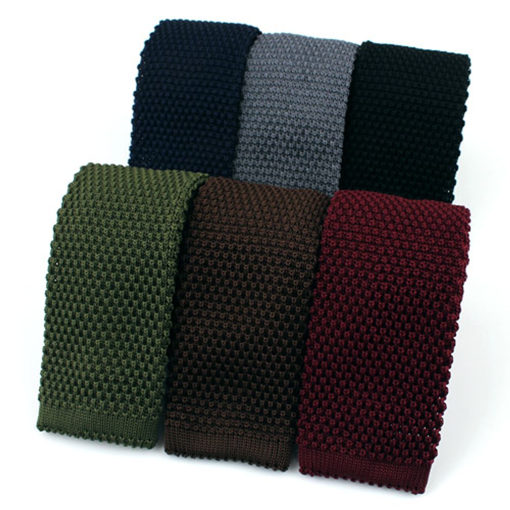 [MAESIO] KNT5011 Knit Solid Necktie Width 6.3cm 6Colors _ Men's ties, Suit, Classic Business Casual Fashion Necktie, Knit tie, Made in Korea